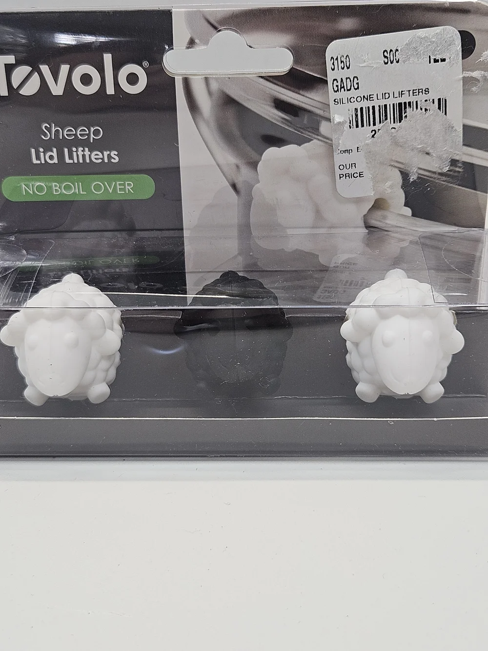 Tovolo Sheep Silicone Lid Lifters - White (Set of 2)